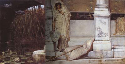 Alma-Tadema, Sir Lawrence Fishing (mk23) Norge oil painting art